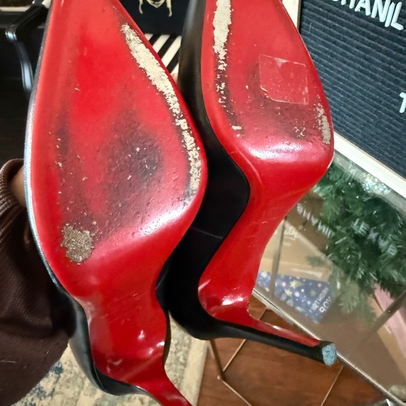 Christian Louboutin Black and Red Heels - Picture 7 of 8
